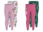 Set aus 4 Kinderleggings mit Zeichentrickfiguren- und Blätterdrucken.