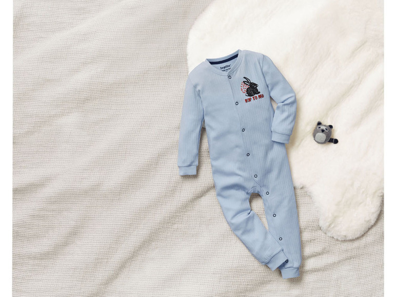 Gehe zu Vollbildansicht: lupilu Baby Jungen Schlafoverall aus reiner Baumwolle - Bild 3