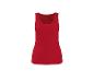 Rotes Damen-Tanktop mit Rundhalsausschnitt und dünnen Trägern.