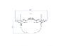 SILVERCREST® Premium Topf mit Kupferschicht, Seitenansicht mit Maßen.