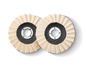 Zwei runde Schleifscheiben für Werkzeuge