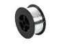 Schwarze Spule mit weißem 3D-Druckerfilament