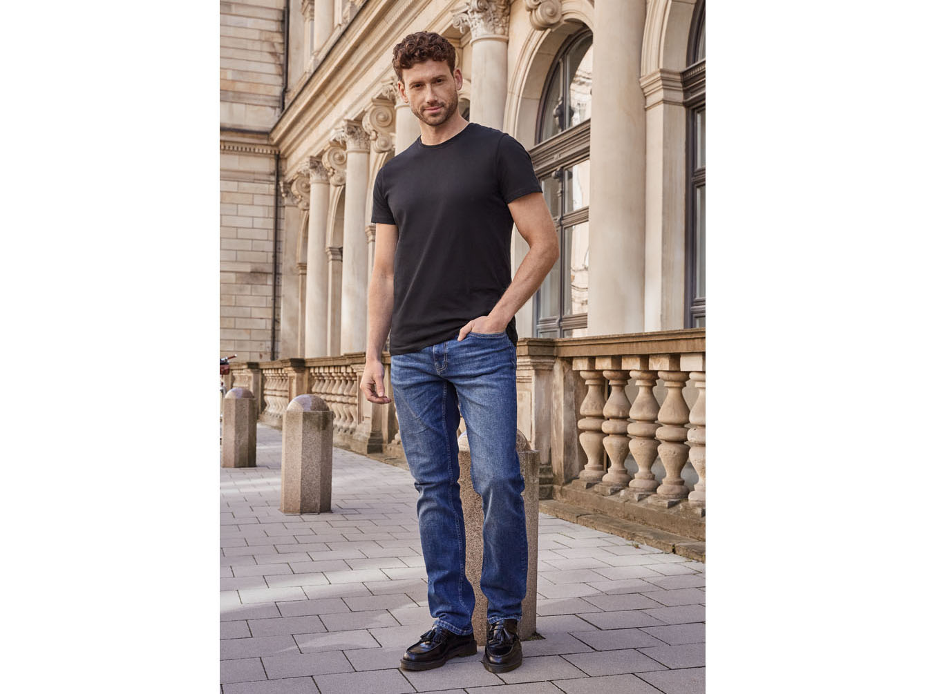 Thumbnail - LIVERGY® Herren Jeans Straight (Hellblau, 56 (40/32))