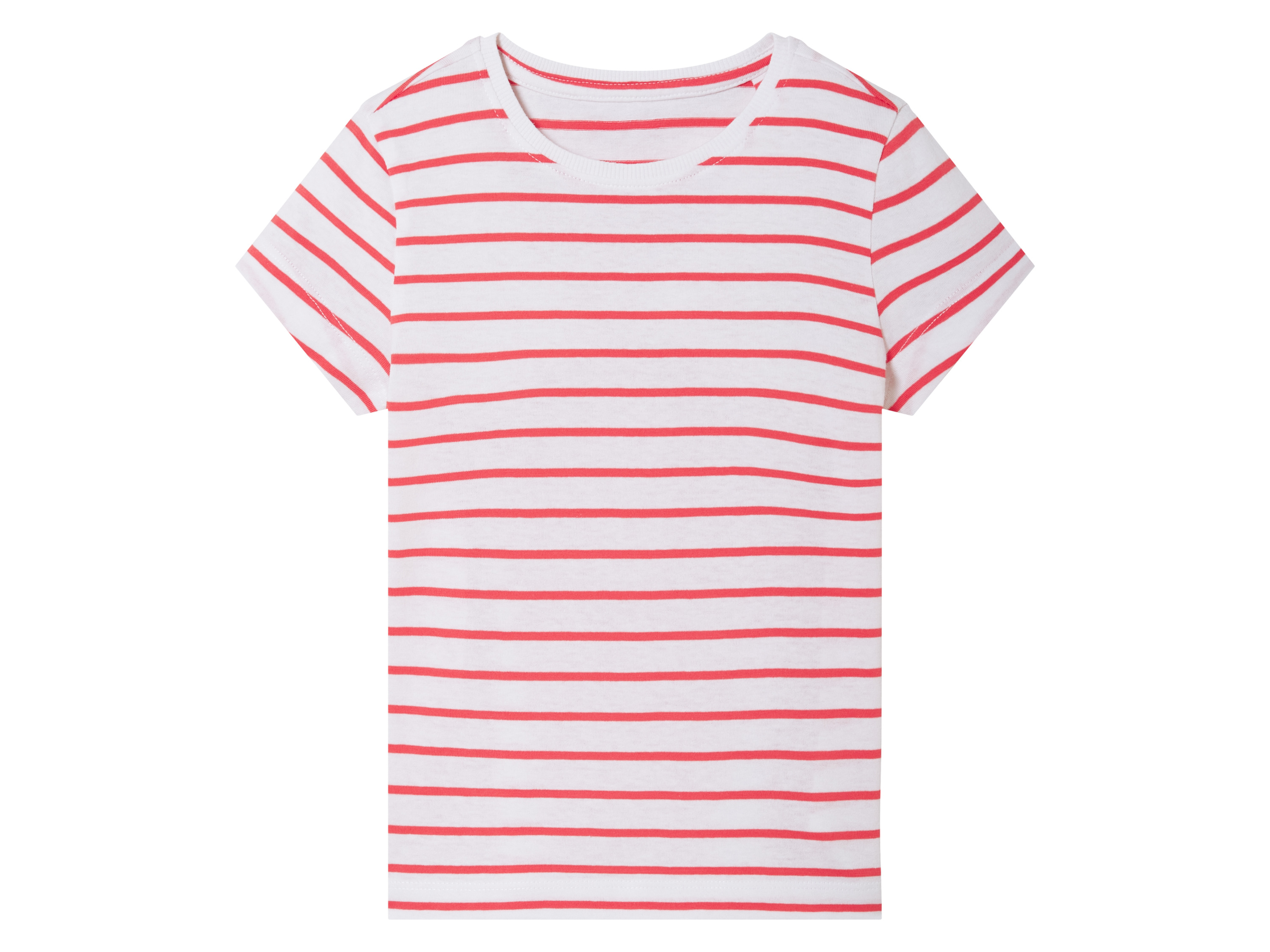 Thumbnail - lupilu® Kleinkinder Mädchen T-Shirt 3er Pack (koralle/rose/gestreift, 98/104)