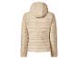 Beige Steppjacke mit Kapuze, Rückansicht