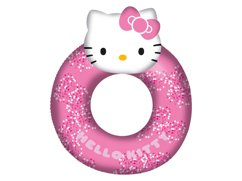 Gehe zu Vollbildansicht: Hello Kitty großer Schwimmring, 90 cm, mit Glitzer gefüllt - Bild 1