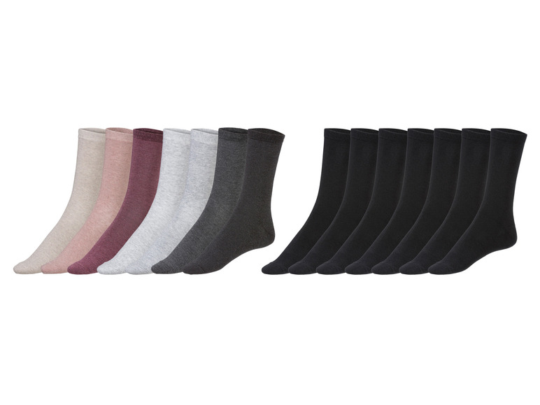 Gehe zu Vollbildansicht: Esmara Loungewear Damen Socken, 7 Paar, mit hohem Bio-Baumwollanteil - Bild 1