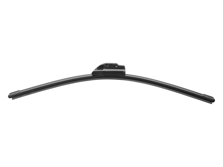 Ein schwarzer Scheibenwischer mit Befestigung.