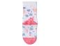 Weiße Babysocken mit Blumenmuster und Anti-Rutsch-Sohle