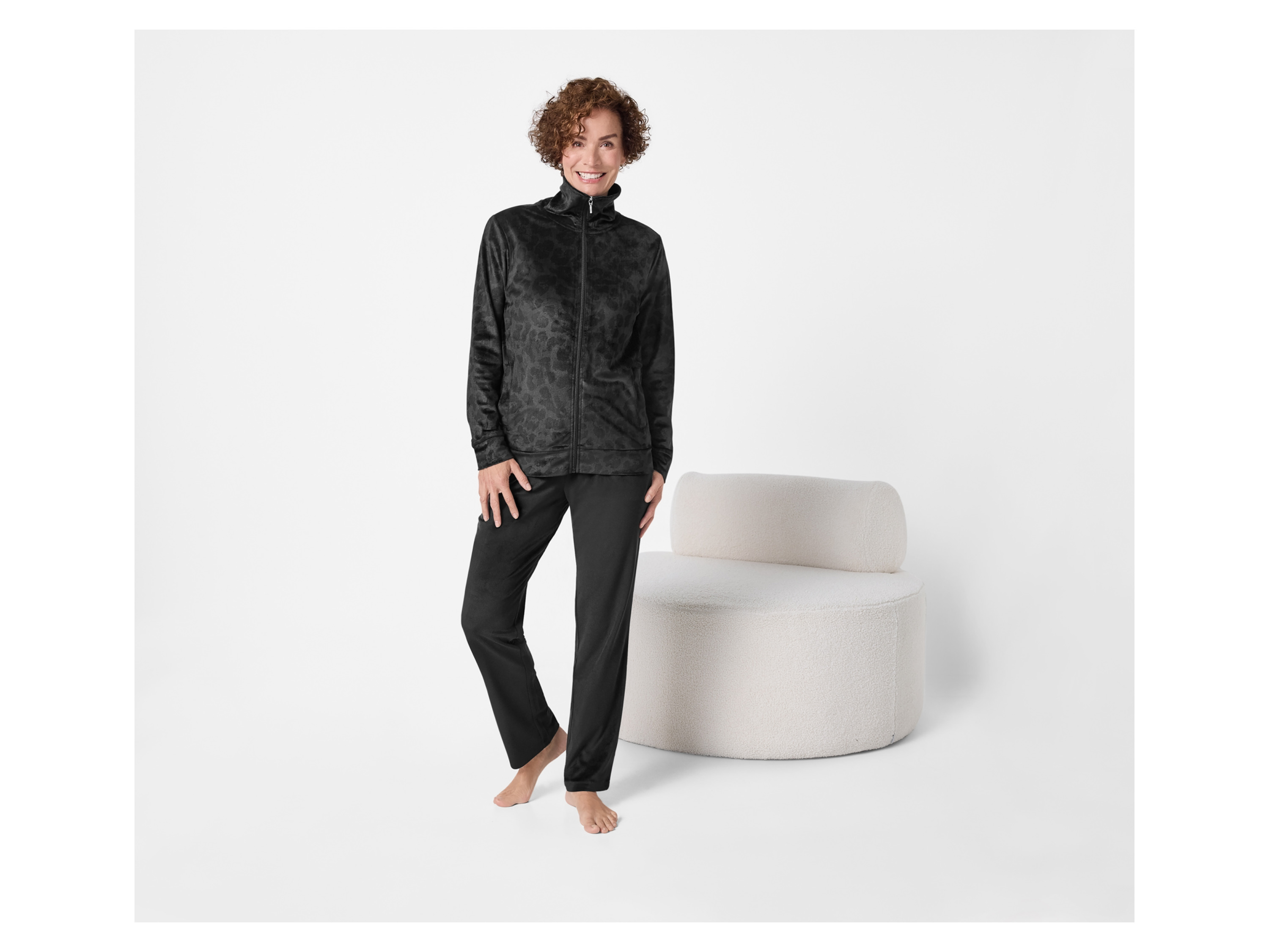 Thumbnail - esmara® Damen Hausanzug Nicki (Schwarz, M(40/42))