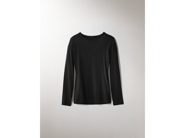 Schwarzes Langarmshirt für Damen