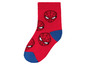 Rote Socken mit Spiderman-Motiv