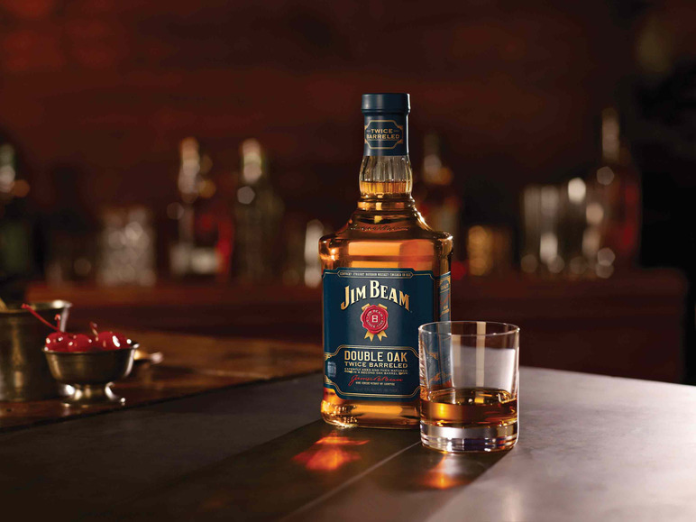 JIM BEAM 43% Vol Oak Barreled Double Whiskey Twice Bourbon