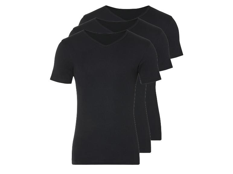 Drei schwarze V-Neck-Shirts.