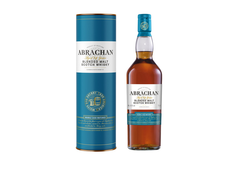 Schnäppchenmodell Abrachan Blended Whisky Jahre 14 45% Vol Geschenkbox Matured Scotch Cask Double Malt mit