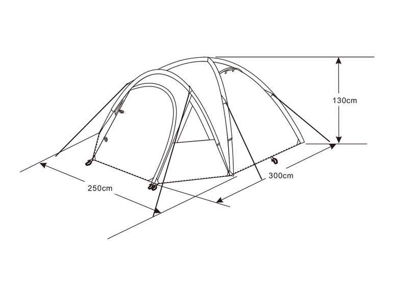 Gehe zu Vollbildansicht: Rocktrail Doppeldachzelt 4 Personen, verdunkeltes Campingzelt - Bild 8