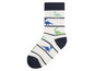 Weiße Socken mit blauen und grünen Dinosauriern