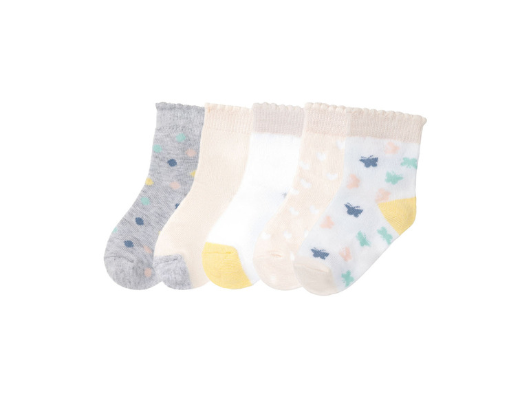 Gehe zu Vollbildansicht: lupilu Mädchen Baby Socken, 5 Paar, mit Bio-Baumwolle - Bild 8