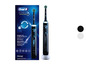 Eine schwarze Oral-B Genius X elektrische Zahnbürste mit künstlicher Intelligenz