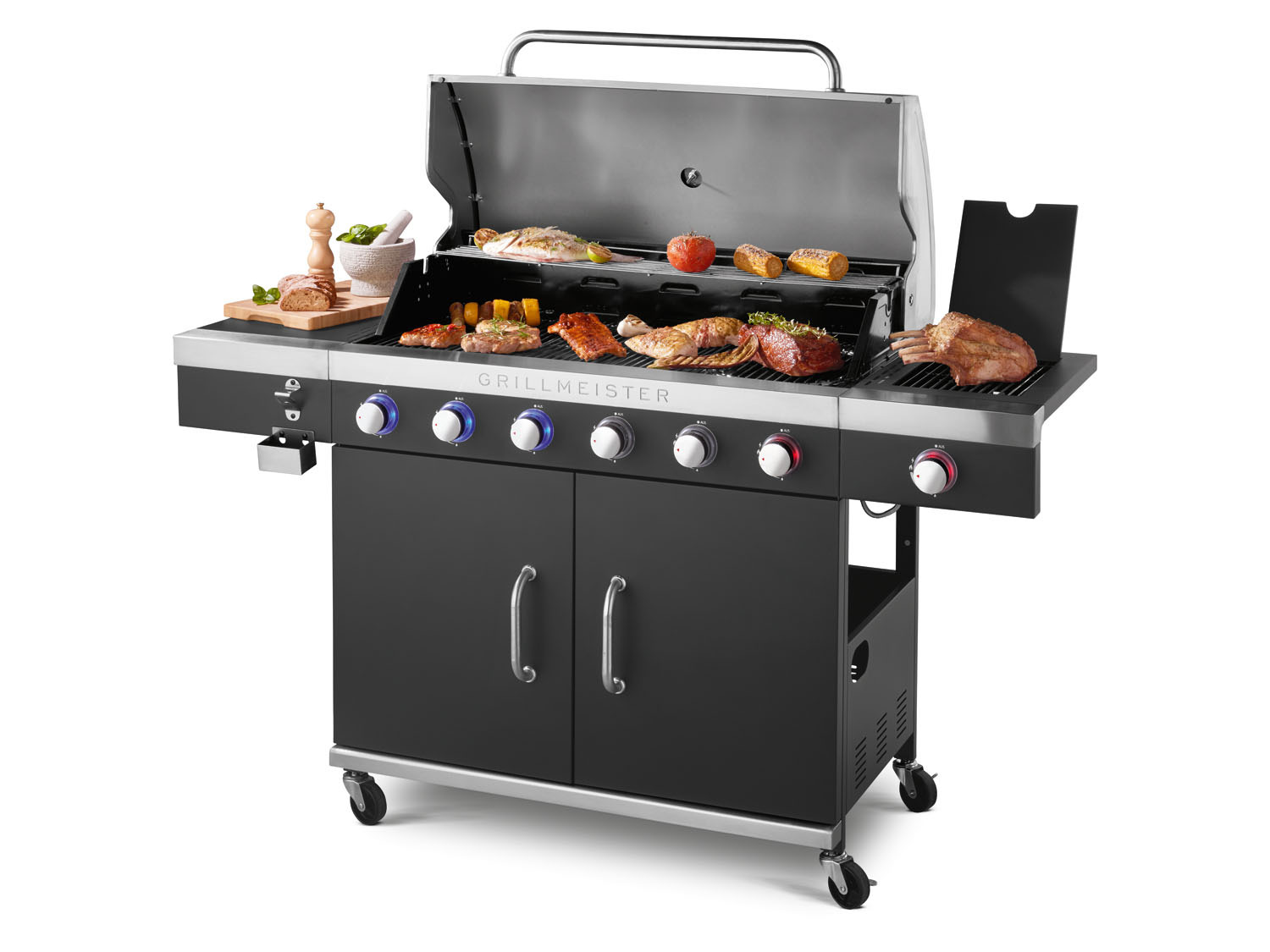GRILLMEISTER Gasgrill, 6plus1 Brenner, 26,1 kW | LIDL