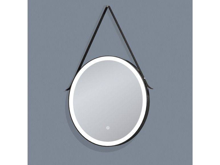 Gehe zu Vollbildansicht: axentia LED-Spiegel, modernes, zeitloses Design, silber - Bild 2