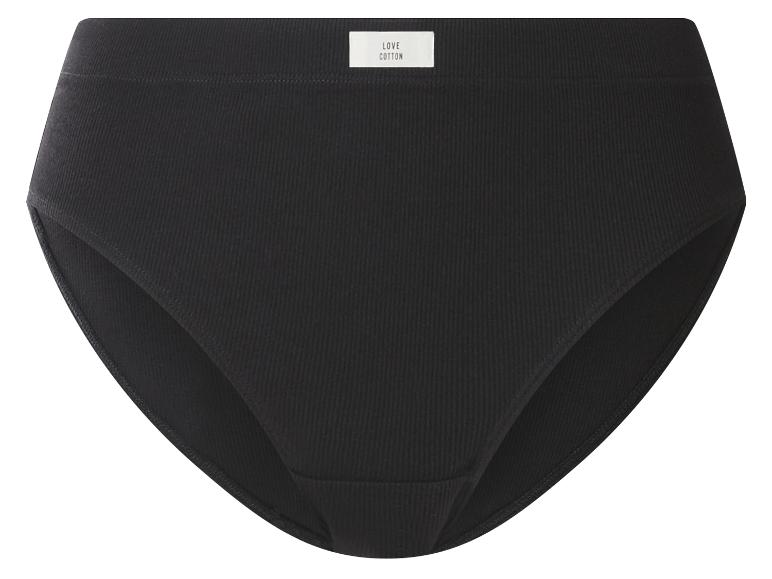 Damen Gerippte Slips, 3 Stück