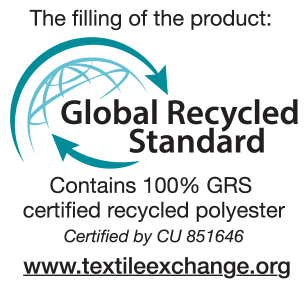 Global Recycled Standard: Enthält 100% GRS-zertifiziertes recyceltes Polyester. Zertifiziert durch CU 851646.