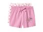 Zweiteilige rosa Mädchenshorts mit Herzen und Welpenaufdruck „Be Happy!“