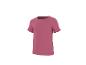 Rosa Kurzarm-T-Shirt mit gesticktem Herz auf der Brust.