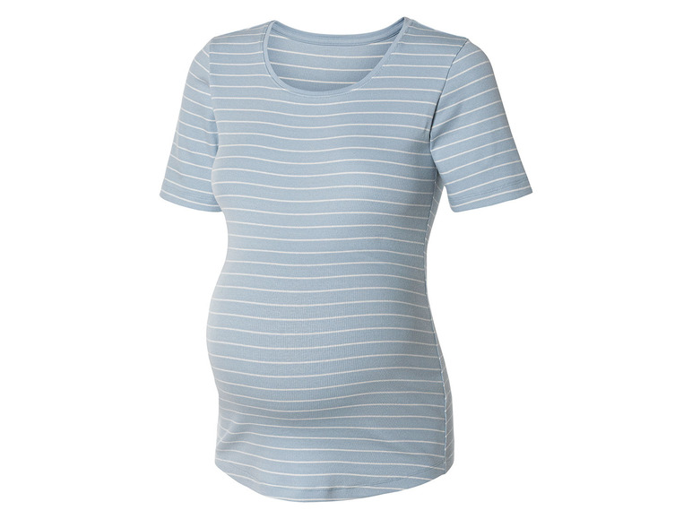 Gehe zu Vollbildansicht: esmara® Damen Umstands-T-Shirts, 2 Stück, in modischer Ripp-Qualität - Bild 3