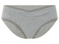 Graue, gerippte Slips mit hohem Bund.