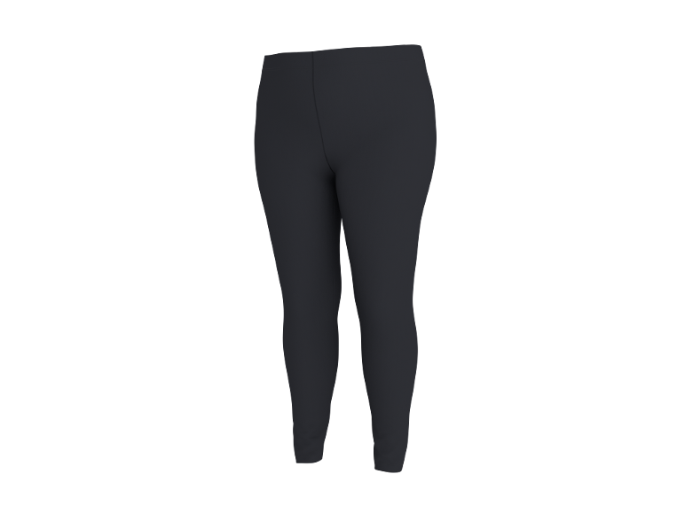 Dunkelgraue Damen-Leggings auf weißem Hintergrund.