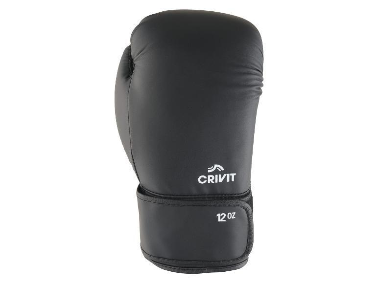 Schwarze Boxhandschuhe von Crivit, 12 Unzen.