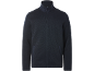 Dunkelblaues Herren-Sweatshirt mit Reißverschluss, Stehkragen und Seitentaschen