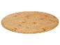 Rundes Bambus-Schneidebrett oder Servierplatte auf weißem Hintergrund.