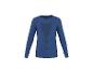 Herren-Langarm-Sportshirt in Blau mit strukturiertem Muster auf der Brust.