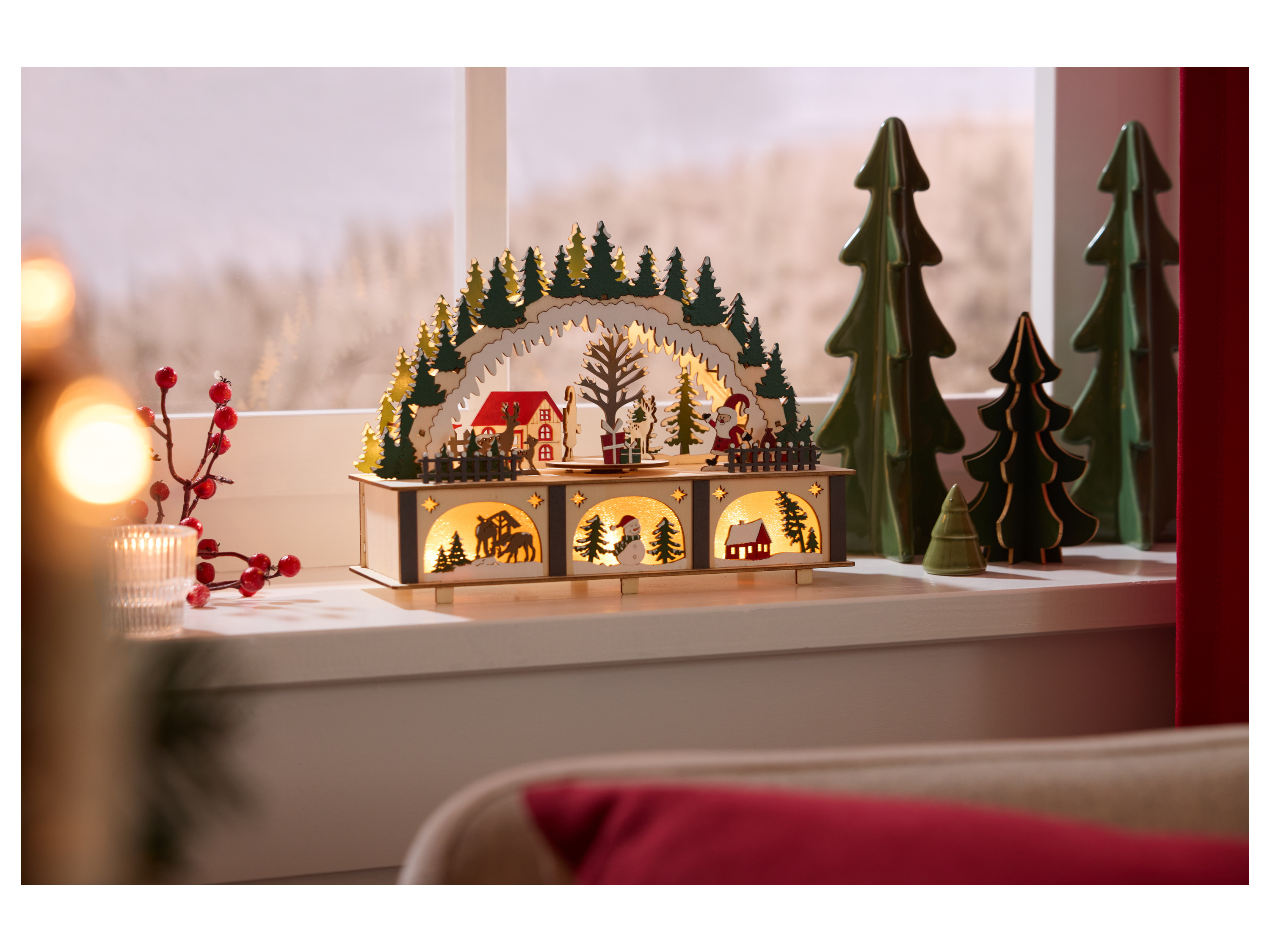 Thumbnail - LIVARNO home Haus mit beweglichen Figuren (Weihnachtsbogen)