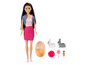 Barbie Puppe mit Kaninchen, Käfig und Zubehör.