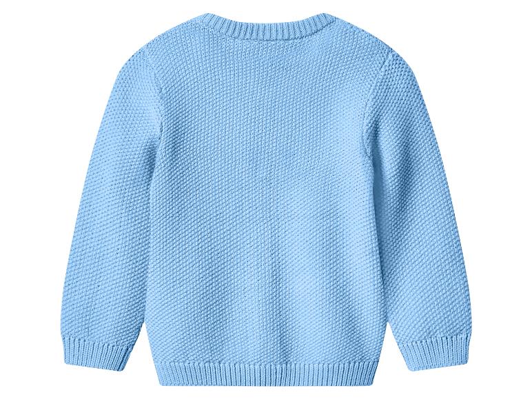 Blauer Strickpullover für Kinder, Rückansicht