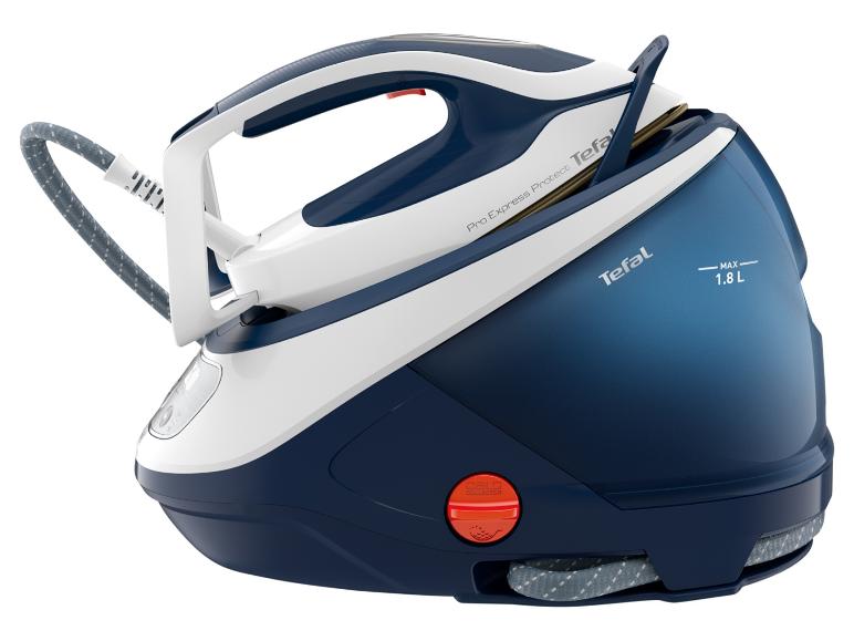 Tefal Pro Express Protect Dampfbügeleisen in Blau und Weiß mit 1,8 L Wassertank
