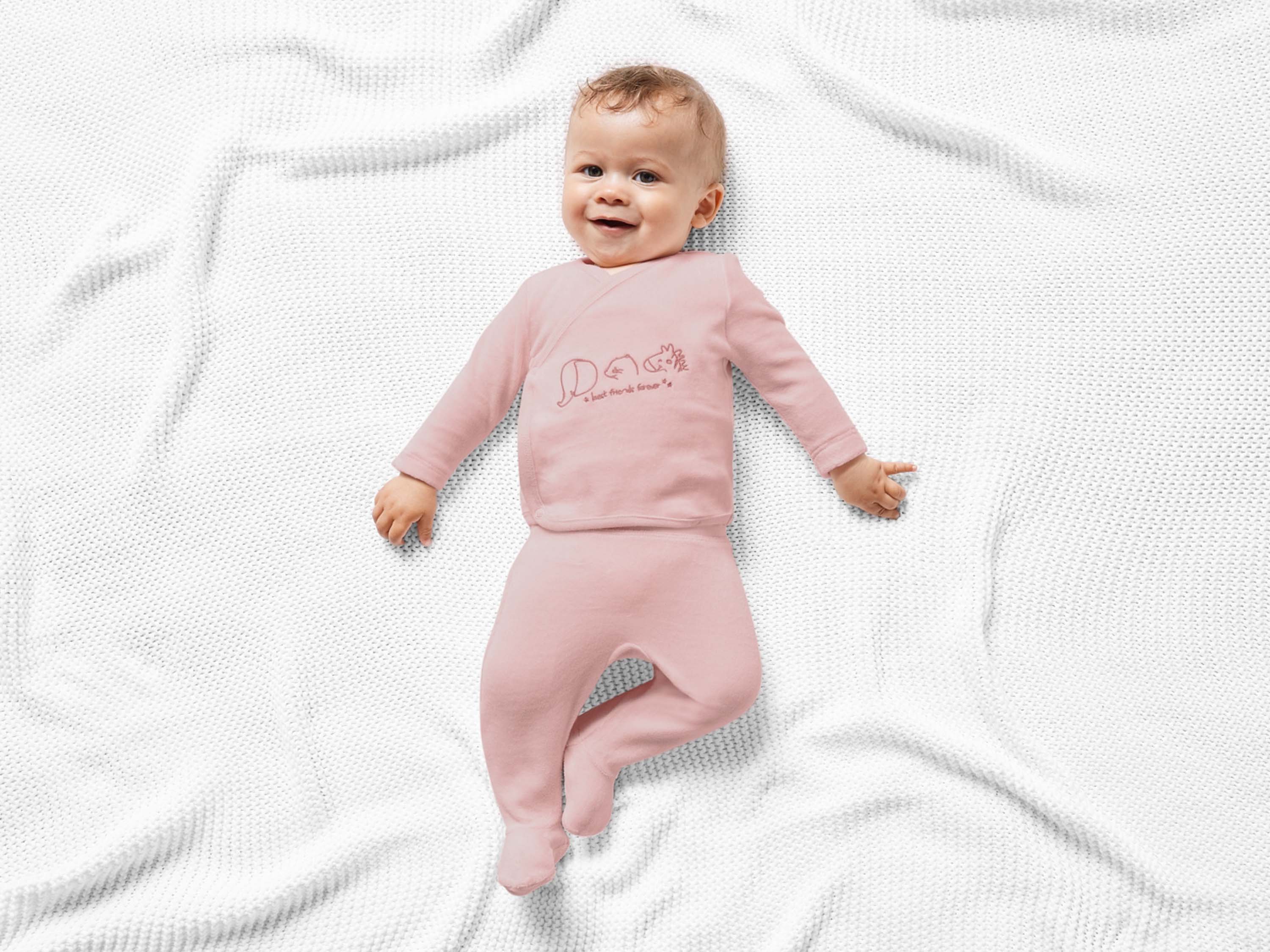 Thumbnail - lupilu® Baby Set Nicki 2tlg. (Rosa, 86/92)