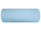 Blaue Zylinderform-Kissen zum Schlafen.