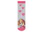 Graue Paw Patrol Socken mit rosa Herzen.