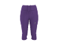 Lila Sport-Caprihose für Damen mit Kordelzug in der Taille.