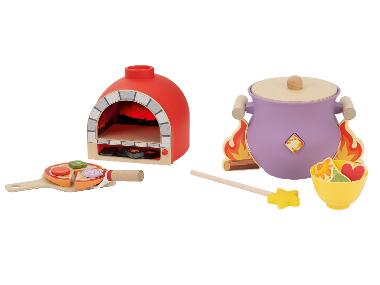 LUPILU® Holz Visuelle Effekte Pizza Ofen und Zaubertopf