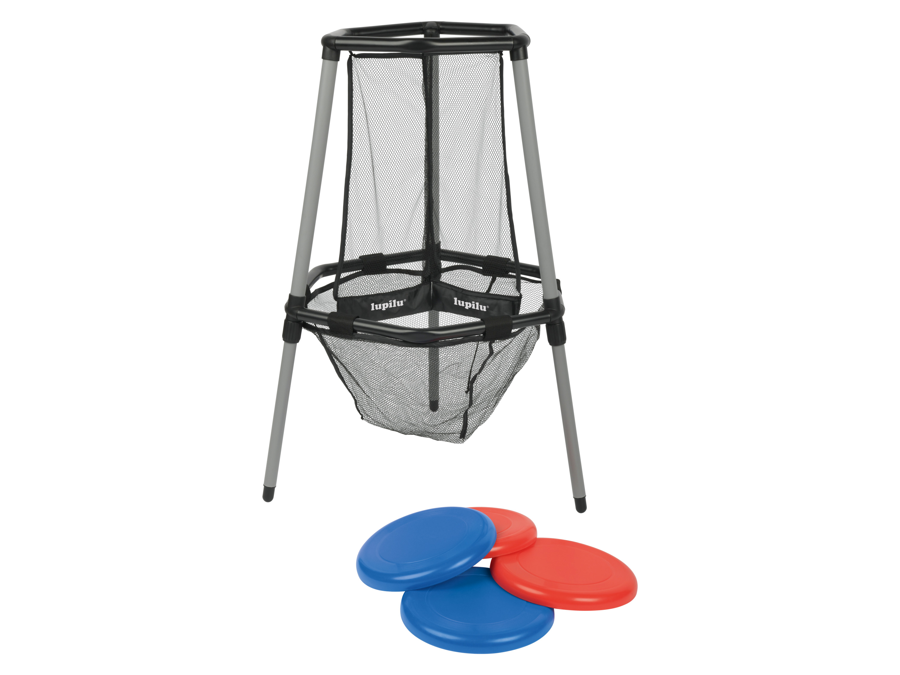 LUPILU® Disc-Golf-Set / Bean-Bag-Spielset / Schmetterball-Set / Street-Hockey-Set (Discgolf-Set)