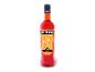 Rote Aperitifflasche mit der Aufschrift „APERITIVO IDEALE PER LO SPRITZ“ und 11% vol.