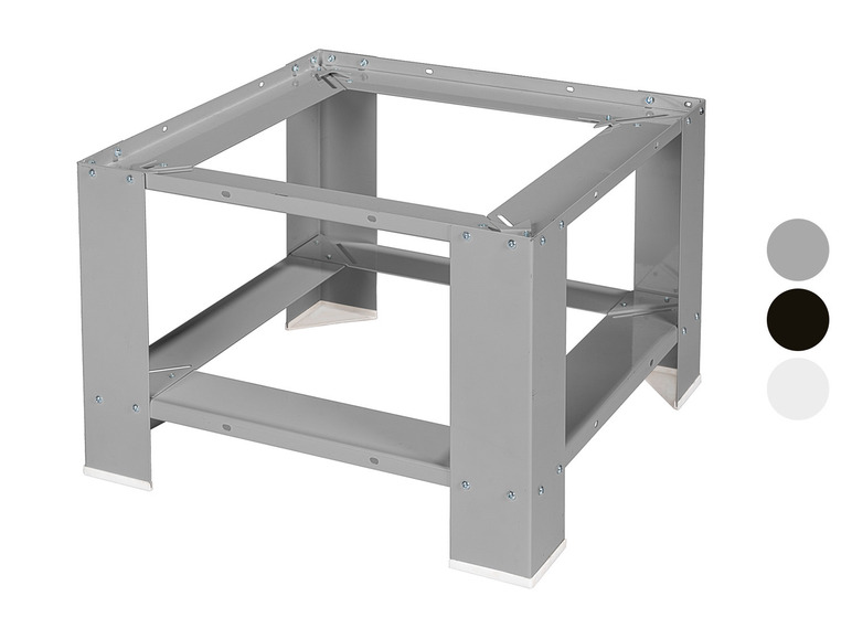 Ein Metallgestell für eine Waschmaschine oder einen Trockner.