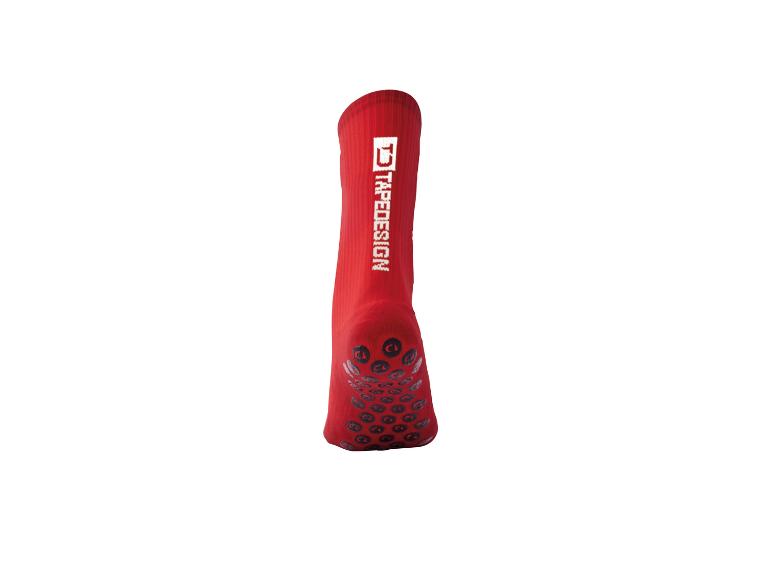 Roter Tapedesign Sportsocken mit Anti-Rutsch-Noppen.