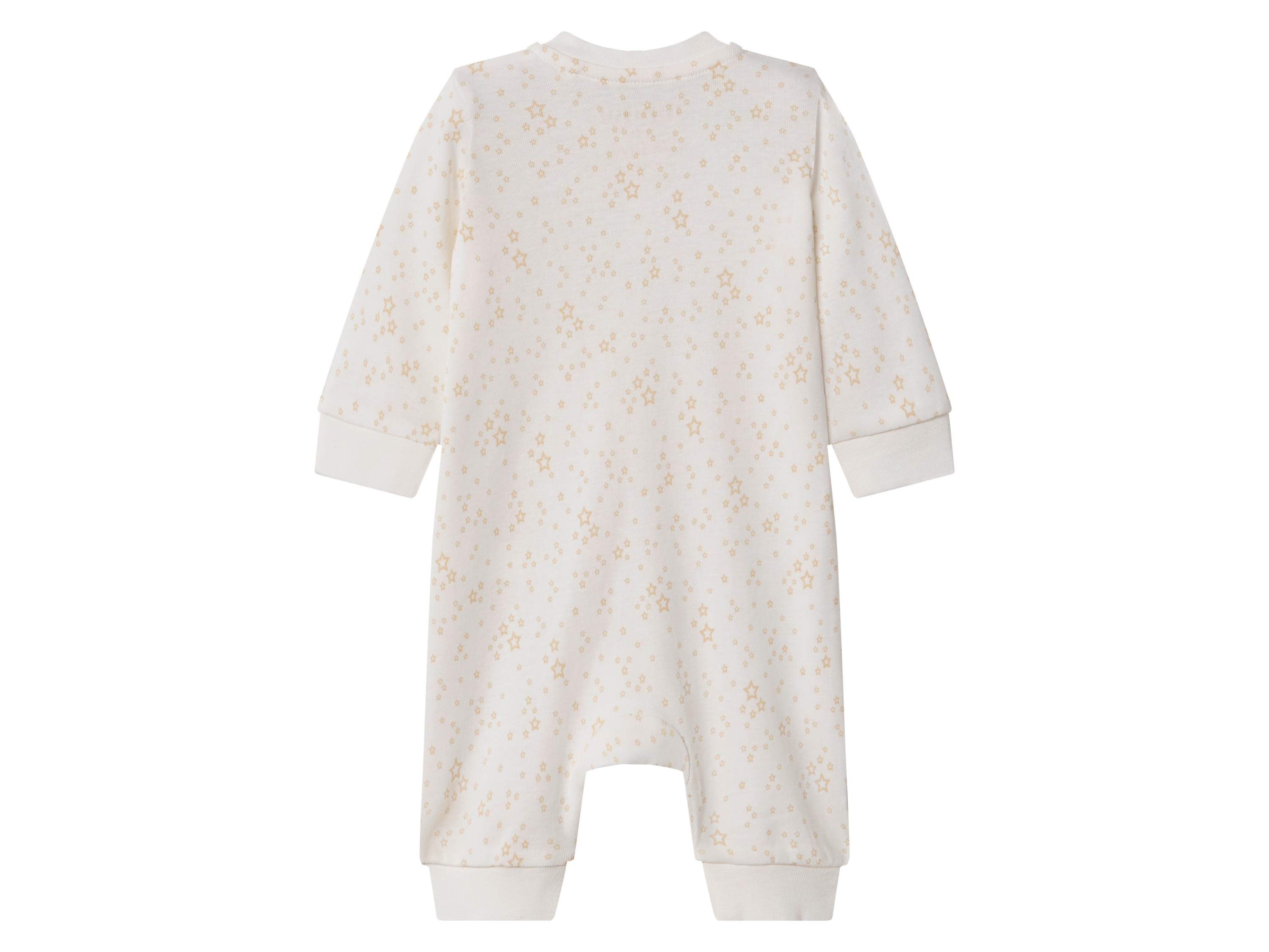 Thumbnail - lupilu® Baby Schlafoverall, 2 Stück (beige/weiß, 62/68)